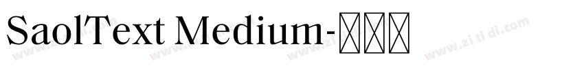 SaolText Medium字体转换